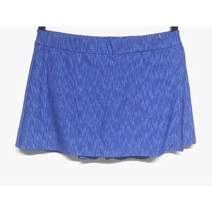 32e-saneryi Active Skort Size L Blue Damask Print Stretch Moisture Wick